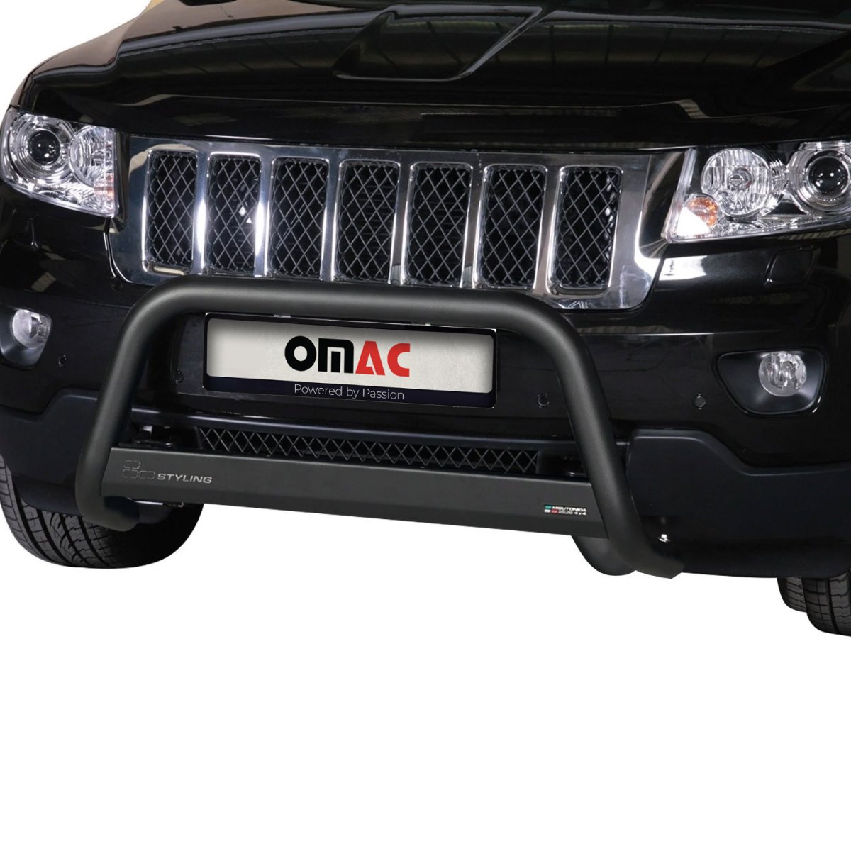 Jeep Grand Cherokee Bull Bar - Omac - Steel 1Pc - Black - '11-'14